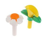 2PCS Cat Fountain Replacement Flower Nozzle Head for Round and Cubic Top Water Dispenser, Orange Yellow