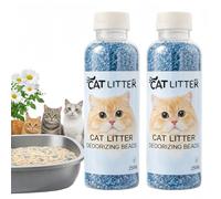 2PCS Cat Litter Box Deodorant & Freshener Powder,250ML Plant-Based Cat Litter Deodorizer,Pet Odour Eliminator for Cat Urine Odour Control,Litter Tray Cleaner Scent,Pet Stain and Odour Remover(Jasmine)