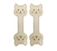 2PCS Cat Magnetic Clothing Clips - Faux Leather Sleeve & Adjusters |