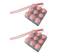 2Pcs Cat Paw Keyboard Fidget Toy, Cat Paw Shape Fidget Keyboard Keychain Stress Relief Toys, Light Up Sound Keyboard Clicker Fidget Toys, Easy to Carry Keyboard Keychain Gift for Adults Kids (C)