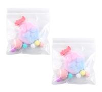 2pcs Cat Paw Squeeze Toys, Soft Taba Cat Paw Squishy Fidget Toys Kawaii Cat Paw Stress Lowering Sensory Toys Perfect Squeeze Toys and Gifts for Home Office Relaxing(Blue-Pink Plush)