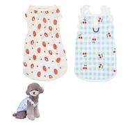2PCS Cat Post Surgery Suit to Stop Licking Vest for Abdominal Wound Skin Diseases Protection Soft Breathable ECollar Alternative Kitten Body Onesie Spay Surgical Recovery for Female Male Dogs Pet (L)
