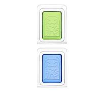 2pcs Cat Printing Solid Perfume Gel Air Freshener for Bathroom Odour | Cartoon Cat Pattern, Blue and Green Decorative Balm, for Toilet Lid, Tiles, Shoe Cabinet, Office