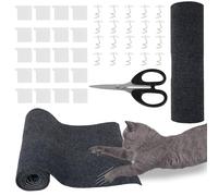 2Pcs Cat Scratching Post Cover, 40 x 200cm Self Adhesive Cat Scratch Mats with Installation Accessories, Sufficient Coverage Trimmable, Multipurpose for Sofas Walls Cats Trees Shelves