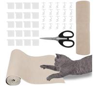 2Pcs Cat Scratching Post Cover, 40 x 200cm Self Adhesive Cat Scratch Mats with Installation Accessories, Sufficient Coverage Trimmable, Multipurpose for Sofas Walls Cats Trees Shelves