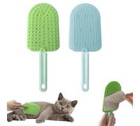 2PCs Cat Tongue Comb and Brush - Upgraded Washable Silicone Pet Brushes for Long or Short Haired Cats, Multifunctional Grooming Brush, Easily Removes Fur