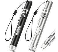 2Pcs Cat Toys for Indoor Play Cats & Kitten, 7 in 1 Function Interactive Cat and Dogs Toy Accessories with Led,Cat Stimulating Stuff,Usb Teaching Flashlight High-power