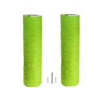 2Pcs Cat Tree Replacement Post- Green Cat Scratching Post Replacement Pole M8/M10 Bolt Sturdy Cardboard Tubes and Natural Jute Rope (2.51 * 15.7", M10)