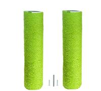 2Pcs Cat Tree Replacement Post- Green Cat Scratching Post Replacement Pole M8/M10 Bolt Sturdy Cardboard Tubes and Natural Jute Rope (2.51 * 23.6", M10)