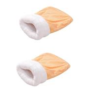 2pcs Cat Winter Sleeping Bag for Indoor, Soft Comfortable Pet Cave, Wrap Pet Sleeping Bag for Cat & Small Dog (Orange,55×45 cm)