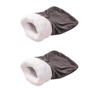 2pcs Cat Winter Sleeping Bag for Indoor, Soft Comfortable Pet Cave, Wrap Pet Sleeping Bag for Cat & Small Dog (Dark Grey,45×35 cm)