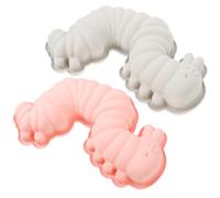 2pcs Caterpillar Silicone Baking Chocolate Mold for Cakes and Fondant | Adorable Shape, Smooth Texture, Easy Release, Lightweight Storage, for Birthday Baking Class Use