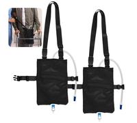 2Pcs Catheter Bag Covers With Adjustable Straps, Breathable Mesh, 2000 Ml Capacity, Secure Closure For Enhanced Elderly Care