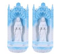 2pcs Catholic Holy Water Font Resin Wall Hanging Decor for Entrance