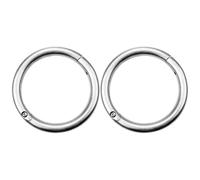 2pcs Cattle Nose Ring Stainless Steel 3.9 Inch for Farm Management