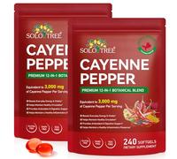 2PCS Cayenne Pepper Softgels with Beetroot Extract, 240 Count, Turmeric Curcumin & Hawthorn - Enhanced with Vitamins D3, K2 & E - Supports Heart Health, Circulation & Leg Vein Wellness - Easy-to-Take