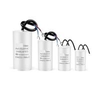 2Pcs CBB60 electronic starter Running Capacitor 450V Series AC Water Pump Startup Capacitors Start electronic starter Run 450VAC 3uF-80uF(450V6UF)
