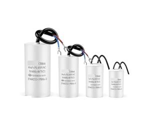 2Pcs CBB60 electronic starter Running Capacitor 450V Series AC Water Pump Startup Capacitors Start electronic starter Run 450VAC 3uF-80uF(450V60UF)