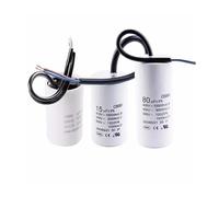 2pcs CBB60 starter capacitor: 2/4/5/8/10/12/15/20/80UF water pump to dry the capacitor of the dehydrated washing machine BIANMTSW(60UF)