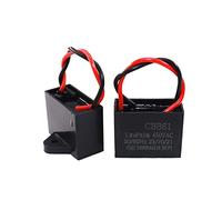2pcs CBB61 450V 1uF~6uF Terminal Ceiling Fan electronic starter Running Rectangle Capacitor Electronic Accessories (Size : 2.5uF)