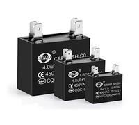 2Pcs CBB61 Air Conditioner External Fan Start Capacitor electronic starter Run Capacitor 450V 1UF 1.2UF 1.5UF 2UF 2.5UF 3UF 3.5UF 4UF 4.5UF Energy storage elements (Size : 6UF)