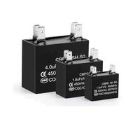 2Pcs CBB61 Air Conditioner External Fan Start Capacitor electronic starter Run Capacitor 450V 1UF 1.2UF 1.5UF 2UF 2.5UF 3UF 3.5UF 4UF 4.5UF(1UF)