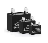 2Pcs CBB61 Air Conditioner External Fan Start Capacitor electronic starter Run Capacitor 450V 1UF 1.2UF 1.5UF 2UF 2.5UF 3UF 3.5UF 4UF 4.5UF(4.5UF)