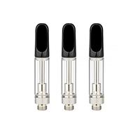 2pcs CBD Thick Oil Cartridge, Ceramic Coil Glass Vape Carts Atomizer Tank for 510 Thread Preheat Battery Uni Pro Box Mod Vape Pen Kit -No Liquid (1.0ml Black)