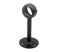 2PCS Ceiling Curtain Poles Brackets Heavy Duty Stainless Steel Rod Hanging Holders Silver/Black 25x100mm Standard Shower Curtain Rod Holders