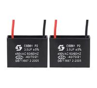 2Pcs Ceiling Fan Capacitor CBB61, Metallized Polypropylene Film Capacitor Great for Fans Pumps Motors Running Energy storage elements