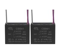 2Pcs Ceiling Fan Capacitor CBB61, Metallized Polypropylene Film Capacitor Great for Fans Pumps Motors Running Electronic Accessories