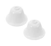 2pcs Ceiling Fan Dust Canopy Cover Plastic Enclosure for Ceiling Fans | Matte White Finish, Snapping Clip-in Install, Covers Junction Box Gap, for Living Room and Kitchen