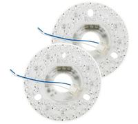 2Pcs Ceiling Fan Led Light Replacement Kit 120V 18W Round Ceiling Fan Light Kit with 3 Color Temperature for Home Workbench Garage Hotel Office Easy to Install