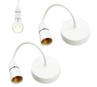 2Pcs Ceiling Rose Light Fitting, Pendant Light Fitting for Kitchen, Living Room, Bedroom, Ceiling Light Fitting with E27 Base, Ideal for DIY Lighting Projects for Kitchen Living Room Bedroom Dining Ro