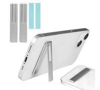 2PCS Cell Phone Kickstand, Vertical and Horizontal Universal Metal Phone Stand for Desk, Adjustable Angle, Phone Holder for iPhone 16/Plus/Pro/Pro Max, iPhone 15/14/13/12 and Samsung Series(Silver)