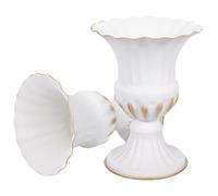 2pcs Cemetery Flower Vase Iron with Stable Ground Base for Graves
