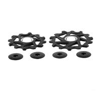 2pcs Ceramic Bearing Jockeywheels 12T + 14T for SRAM AXS Rear Derailleur Assembly (Black)