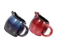 2pcs Ceramic Cream Jugs for Coffee Tea Mini Pitcher Milk Sauce | Porcelain Finish, Easy Pour Spout, Travel Convenience, Effortless Maintenance, Milk Jug Porcelain
