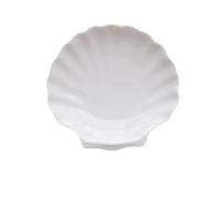 2pcs Ceramic Dish Shell Trinket Ring Jewelry Plate For Food Serving Tray Fruit Bowl Breakfast Storage Container Room Decor for Jewelry(L diameter 14.4cm)