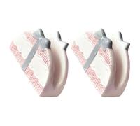 2pcs Ceramic Freestanding Napkin Holder with Embossed Vertical Design | Modern Elegant Style, Intricate Embossed Details, Versatile for Most Decoration Styles, for Home and Restaurant Tables