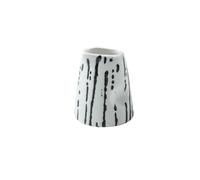 2pcs Ceramic Milk Cup Coffee Jar Juice Bucket Sugar Household for Caffe(Black white-80ml)