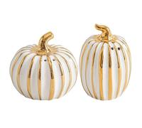 2pcs Ceramic Pumpkin Salt and Pepper Shaker Set for Kitchen Dining