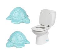 2pcs Ceramic Toilet Bolt Covers Decorative, Cute Sea Turtle Toilet Bolt Caps Animal Commode Screw Plug Home Bathroom Decor Easy Installation for Toilets Bowl Base Accessories (Cyan)