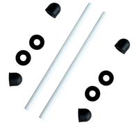 2Pcs Ceramics Shaft for Intex Fix E90 Errors Pure Spa Hot Tub Impeller Pump Ceramics Shaft (2 Shaft with 4 Caps and 4 Shim)