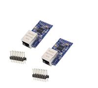 2Pcs CH9121 Microcomputer Networking Module Serial to Ethernet Adapter Single Chip CH9121 Serial to Ethernet Network Module 4 Mode RJ45 300bps ~ 921600bps Serial Baud Rate STM32 UART
