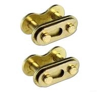 2Pcs Chain Master Link Set, 420 Chain Clasp, Gold Metal Connector For Mini Motorcycles, Dirt Bikes, ATVs, Go-Karts, Fuel Scooters, Off-Road Vehicles