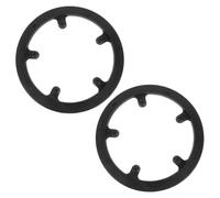 2pcs Chainring Protector Black Bicycle Front Sprocket Guard Plastic