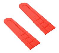 2pcs Chainsaw Guide Plate Cover for 18 Inch Saws Red Plastic | Guide Bar Protection, Easy Installation and Removal, for Storage and Outdoor Use, Protects Chain