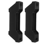 2pcs Chair Footrest Slider Replacement with Screws | Black Plastic Fitting, Smooth Rounded Edges, Reduces Noise and Restores Glide, for Home or Gaming Setups