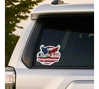 2PCS Charlie Kirk Tribute Sticker - 5" Patriotic Die-Cut Vinyl Decal for Laptop, Tumbler - Courage Conviction Country,for Remembrance and Tribute,Easy to Use